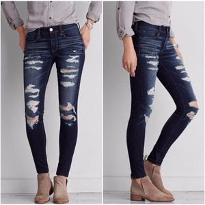 Ripped AE jeans size 0